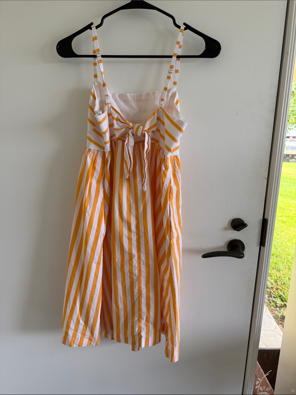 J. Crew Sunstripe Spaghetti-Strap A-Line Dress - Yellow/White - Picture 3 of 7